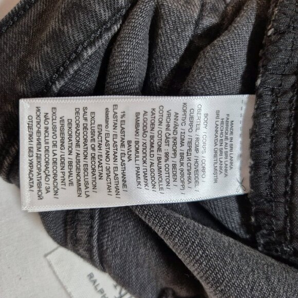 Lauren Ralph Lauren Jeans Womens Size 14 Black High Rise Skinny Ankle Stretch 32 - Picture 9 of 11